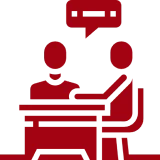 Conversation between two people icon